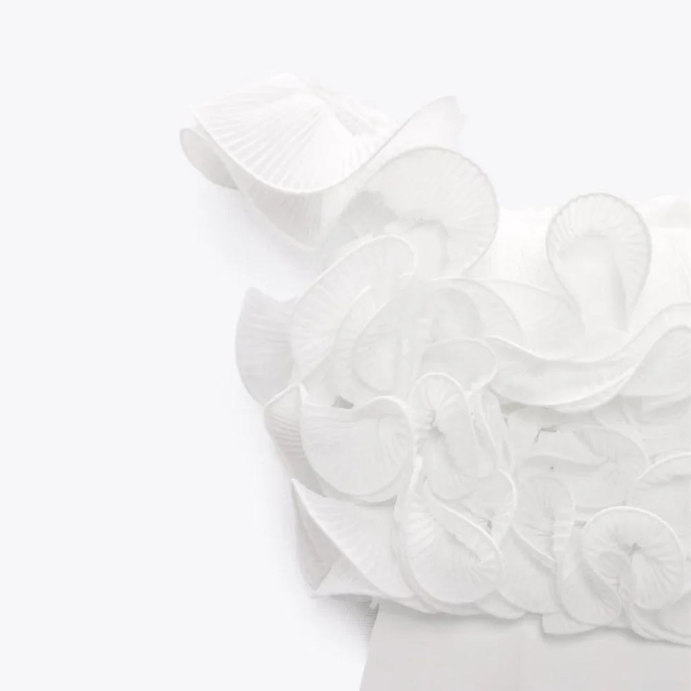 Zara Pleated Ruffle Mini Dress - Picture 8 of 13